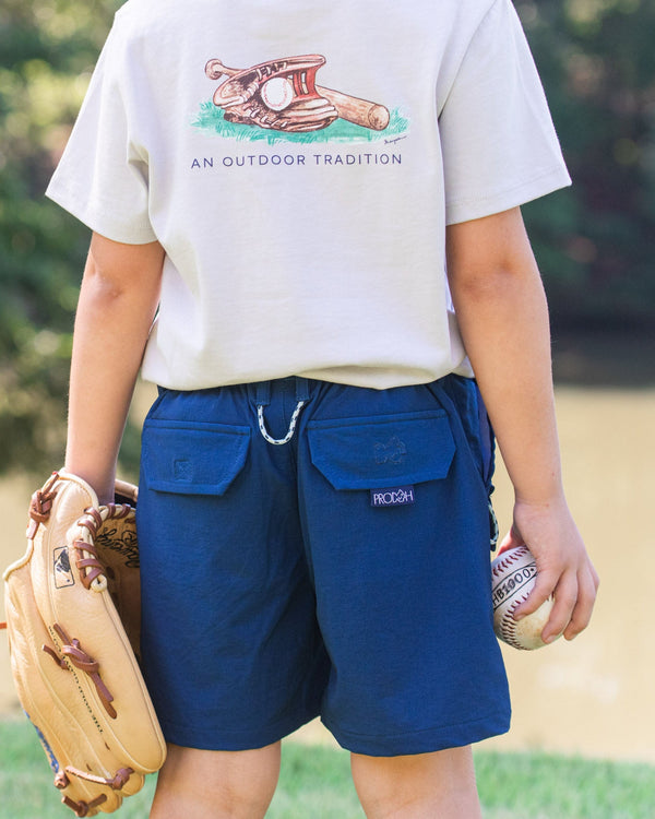 Inshore Performance Short- Navy Peony