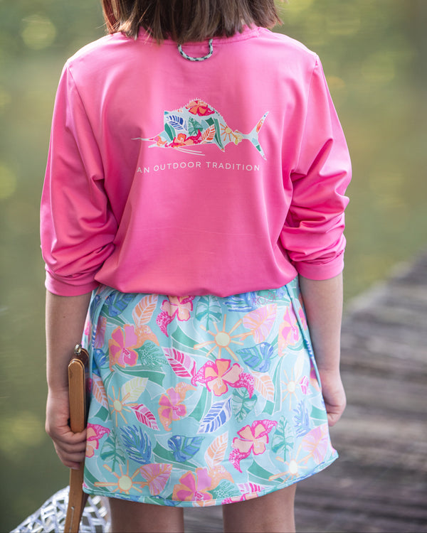 Carolina Catch Skort- Palm Paradise Print