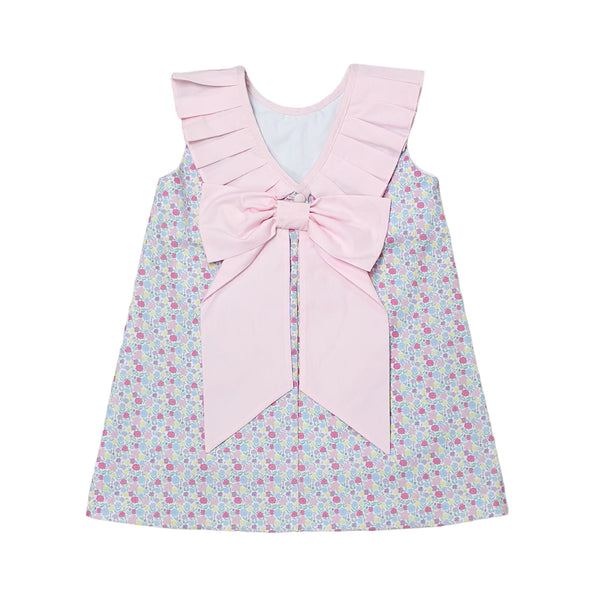 Spring Floral Cassie Dress W/ Bow
