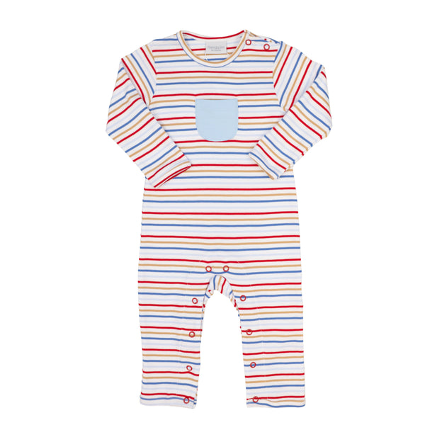 Multi Stripe LS Pocket Romper