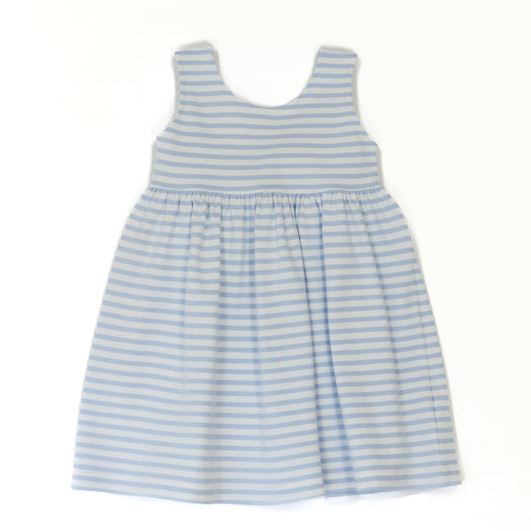 Blue Stripe Bow Dress