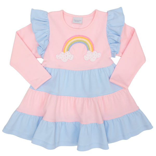 Precious Prism L/S Tiered Ruffle Dress