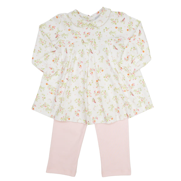 Collared Floral Dress L/S W/ Legging