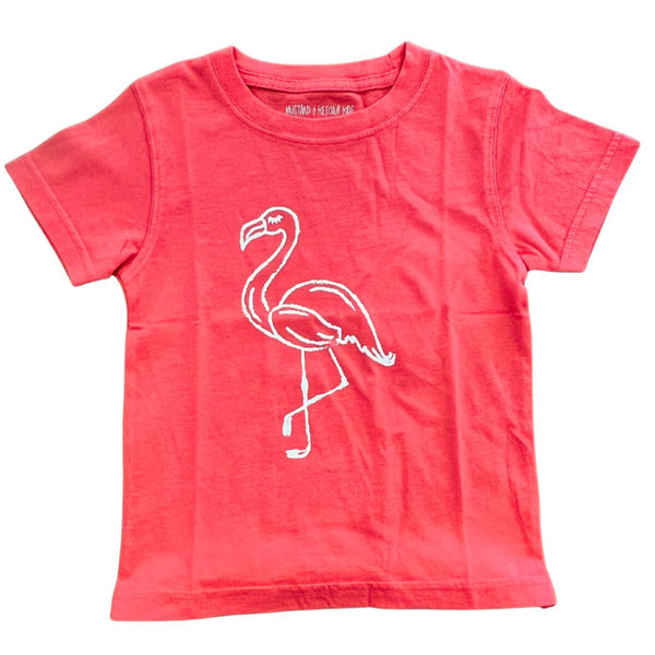 Salmon Pink Flamingo    T-Shirt