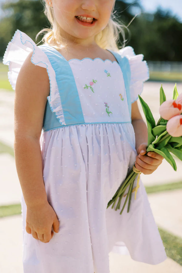 Posy White Swiss Pinafore