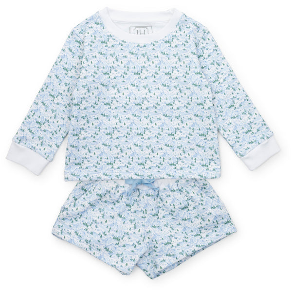 Stella Sweatshirt Short Set- Snow Capped Mountains