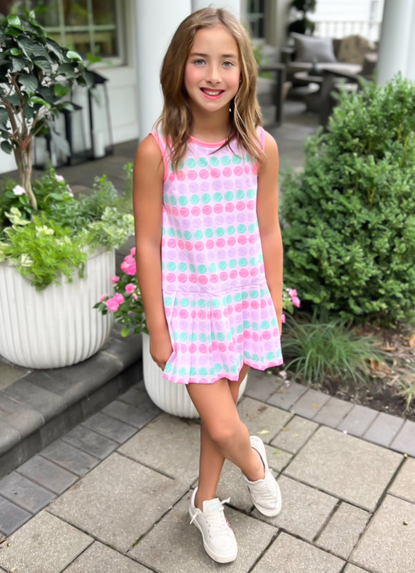 Serve it Up W/ Tennis Balls- Stella Tennis Dress