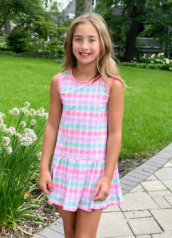Serve it Up W/ Tennis Balls- Stella Tennis Dress