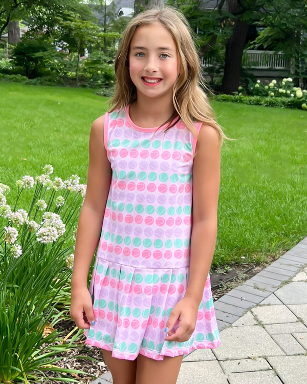 Serve it Up W/ Tennis Balls- Stella Tennis Dress