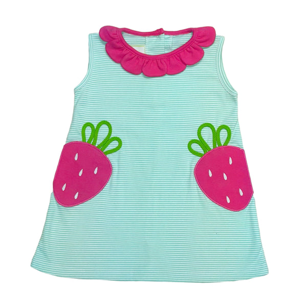 Strawberry Reagan Knit Ruffle Dress