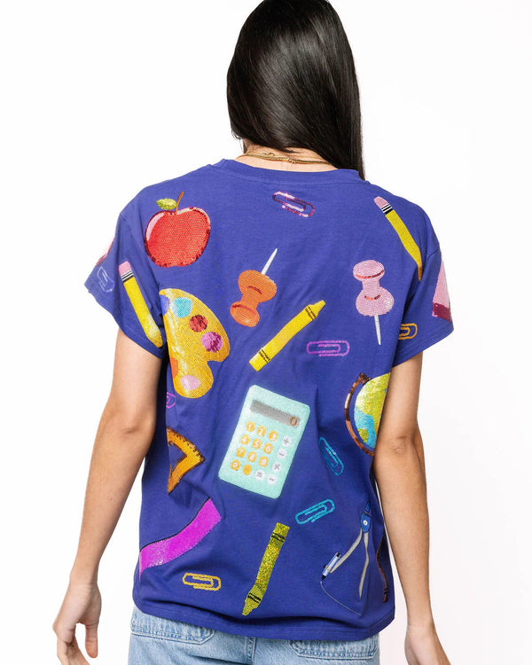 Navy School Supplies Tee- (Women's)