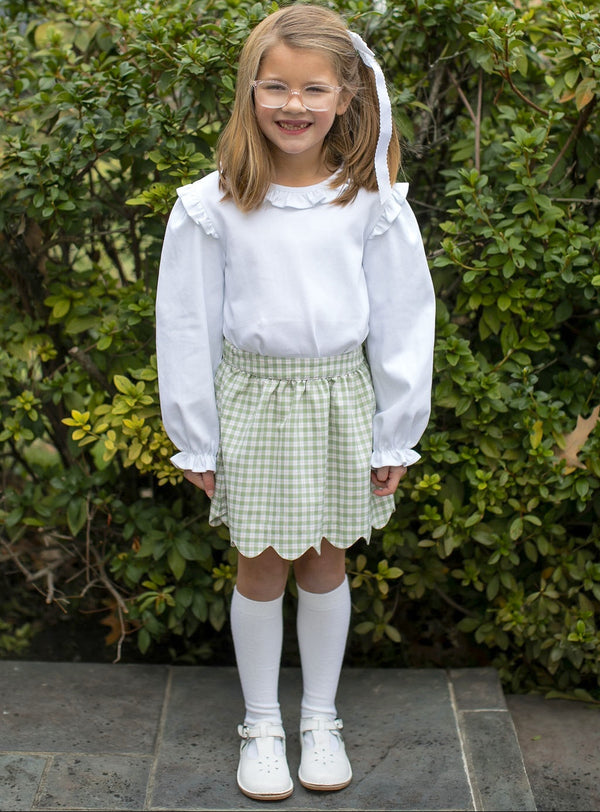 Susie Scallop Skirt- Pinecrest Plaid