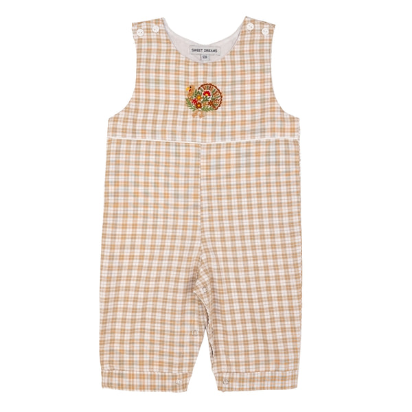 Turkey Embroidered Longall- Beige Plaid