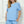 Puff Sleeve Textured Short Set- Blue