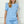 Puff Sleeve Textured Short Set- Blue