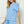 Puff Sleeve Textured Short Set- Blue