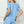Puff Sleeve Textured Short Set- Blue