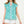 Button Up Flower Top- Aqua