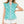 Button Up Flower Top- Aqua