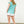 Button Up Flower Top- Aqua
