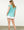 Button Up Flower Top- Aqua