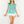 Button Up Flower Top- Aqua