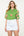 Hand Embroidered Puff Sleeve Top- Green