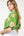 Hand Embroidered Puff Sleeve Top- Green