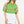 Hand Embroidered Puff Sleeve Top- Green