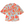 Striped Floral Puff Sleeve Top- Light Blue