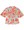 Striped Floral Puff Sleeve Top- Light Blue