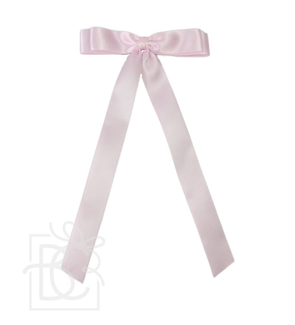 Satin Tail Bow- Powder Pink