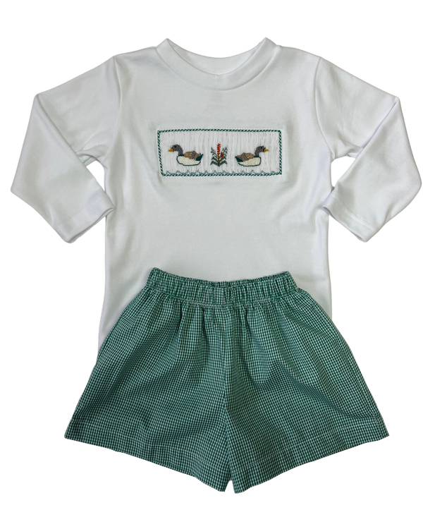 Duck Smocked Short Set