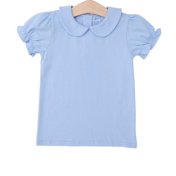 Peter Pan Collar Shirt- Light Blue