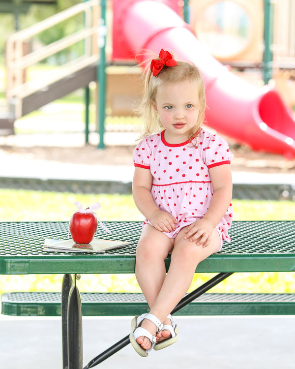 Apple Print Bubble- Pink