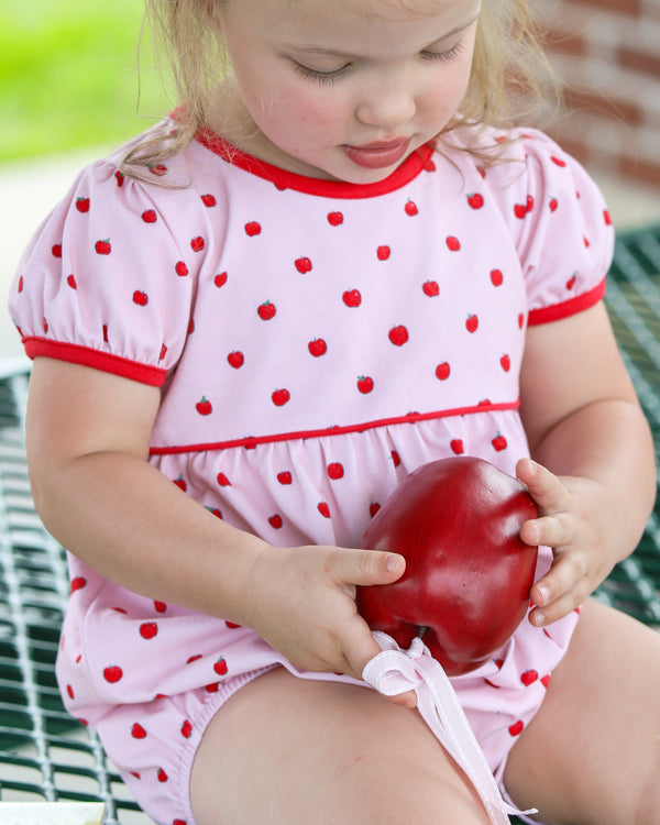 Apple Print Bubble- Pink