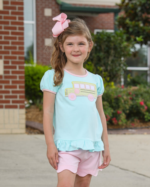 Bus Ruffle Short Set