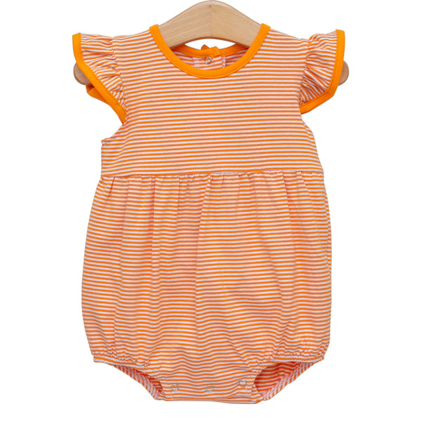 Lucy Game Day Bubble- Orange Stripe