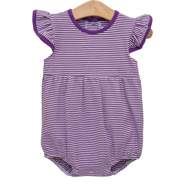Lucy Game Day Bubble- Purple Stripe