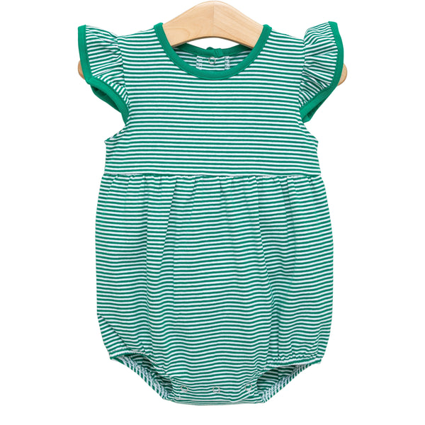 Lucy Game Day Bubble- Green Stripe