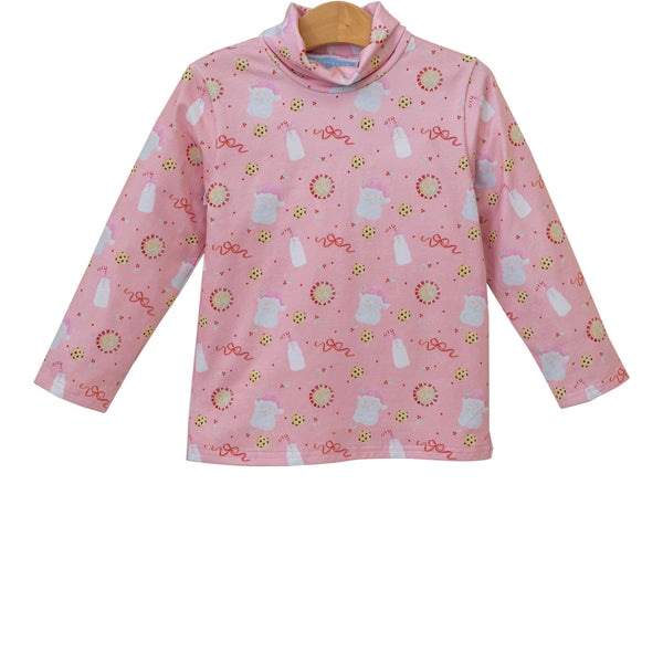 Milk & Cookies Turtleneck- Pink