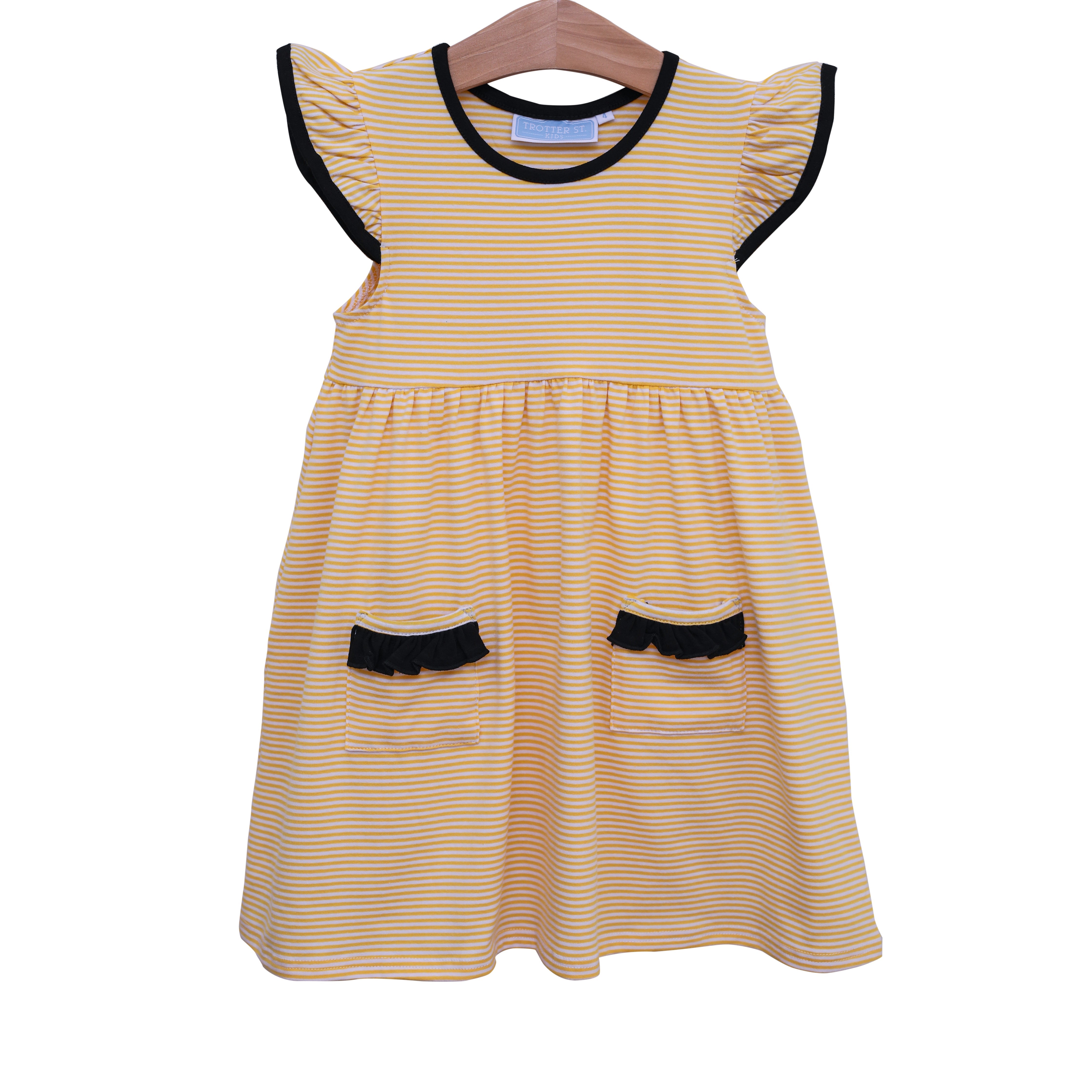 Lucy Game Day Dress- Gold Stripe/Black 10 Lucy Game Day Dress- Gold Stripe/Black 10