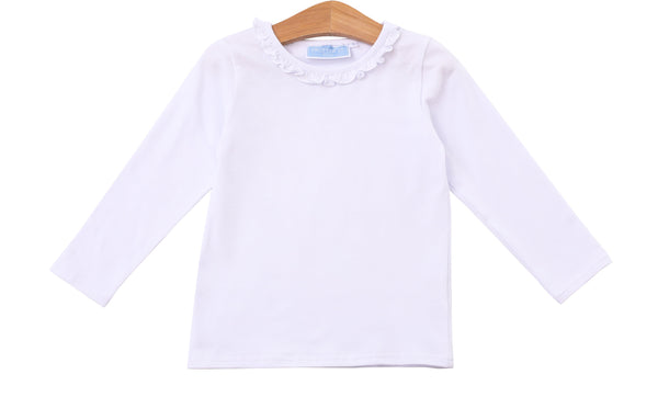 Vera Ruffle Top- White