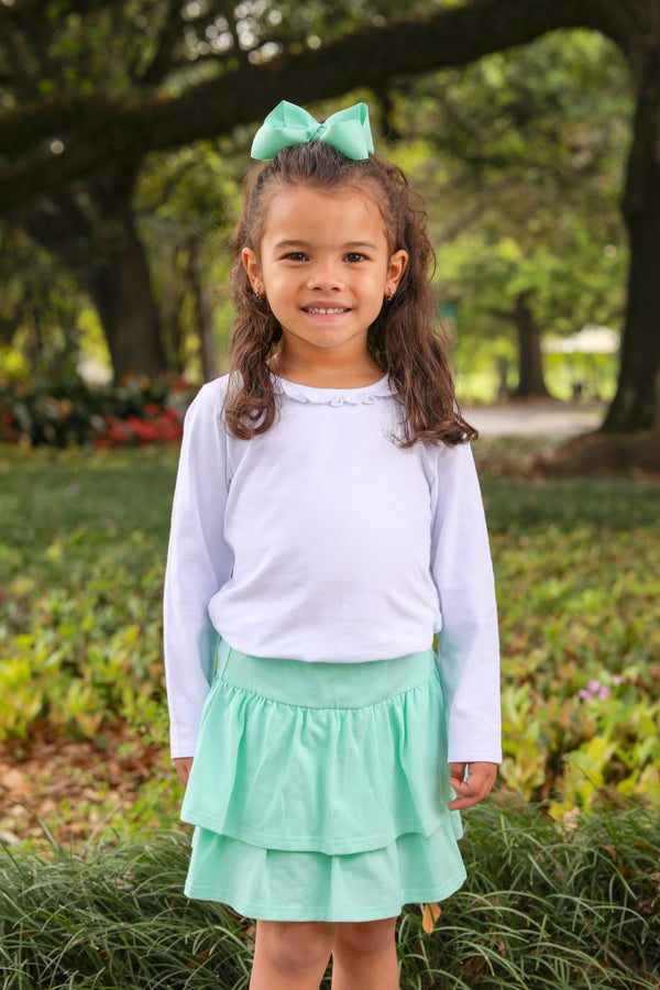 Vera Ruffle Top- White