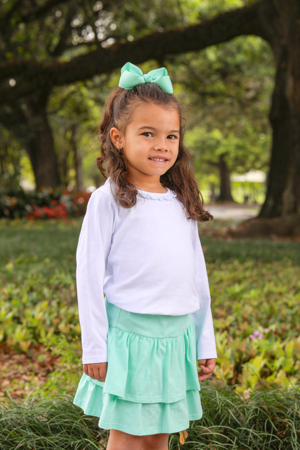 Vera Ruffle Top- White