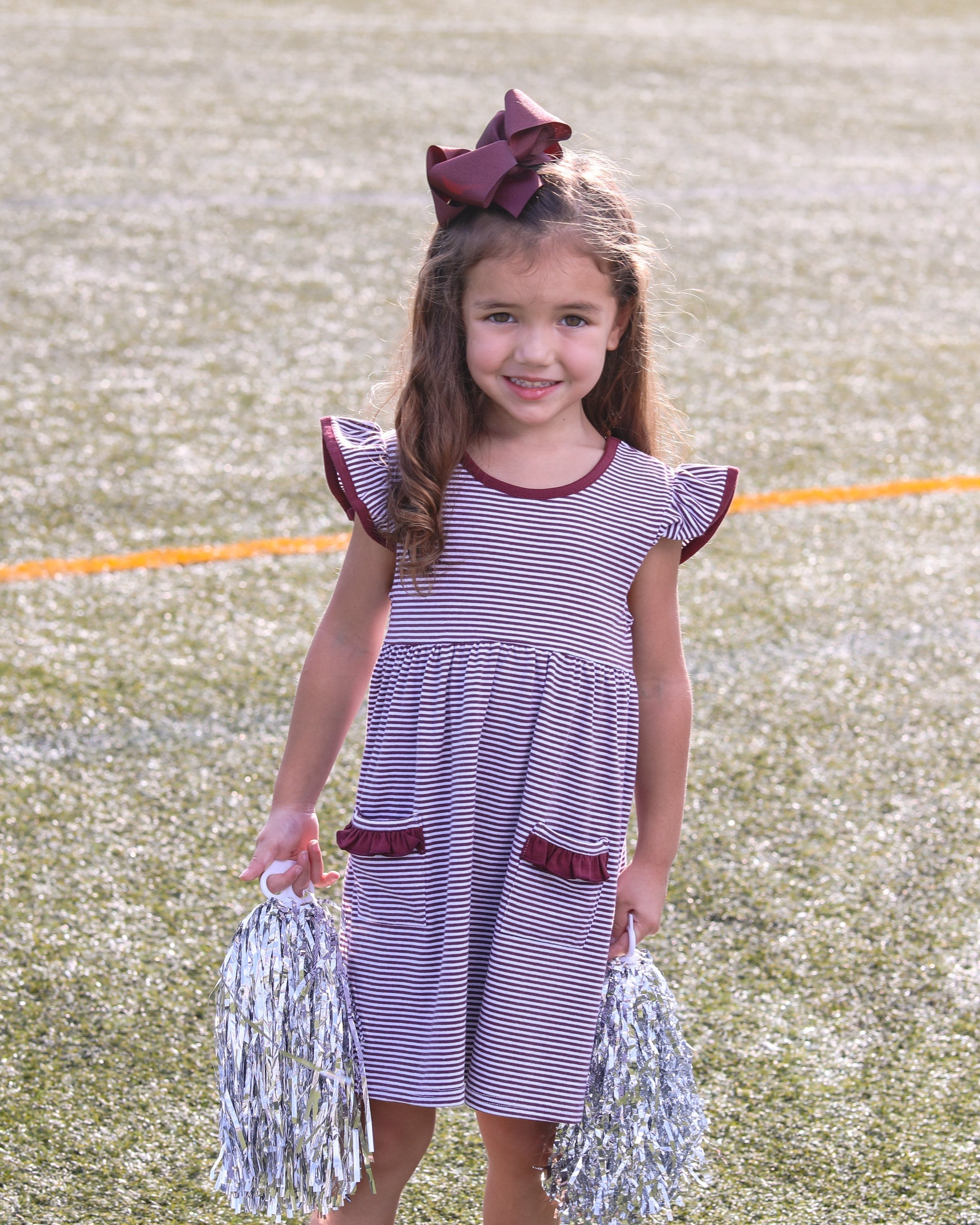 Lucy Game Day Dress- Maroon Stripe 7 Lucy Game Day Dress- Maroon Stripe 7
