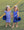 Lucy Game Day Dress- Royal Blue Stripe