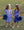 Lucy Game Day Dress- Royal Blue Stripe