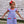 Lucy Game Day Dress- Royal Blue Stripe/Red
