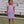 Lucy Game Day Dress- Purple Stripe/Orange